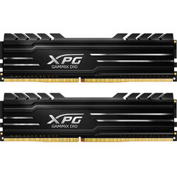 Memorie ADATA XPG Gammix D10 Black, 16GB DDR4, 3200MHz CL16, Dual Channel Kit