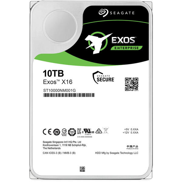 HDD Server Seagate Exos X16 10TB, 256MB cache, SATA III