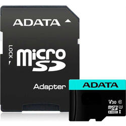Card de memorie ADATA V30S 256GB Premier Pro MicroSDXC Clasa 10 UHS-I U3 + Adaptor SD