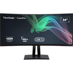Monitor LED ViewSonic VP3481A Curbat 34 inch UWQHD VA 5 ms 100 Hz KVM USB-C FreeSync