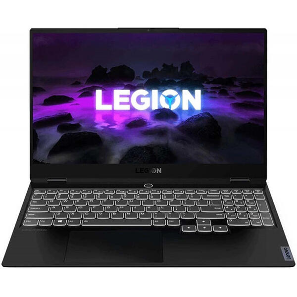 Laptop Lenovo Gaming 15.6'' Legion S7 15ACH6, FHD IPS 165Hz G-Sync, Procesor AMD Ryzen™ 7 5800H (16M Cache, up to 4.4 GHz), 16GB DDR4, 1TB SSD, GeForce RTX 3060 6GB, No OS, Shadow Black
