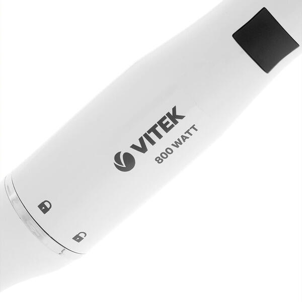 Blender de mana VITEK VT-8534, 800 W, 1 viteza, maruntitor 450 ml, pahar gradat plastic 700 ml, agitator p/u batere, Alb