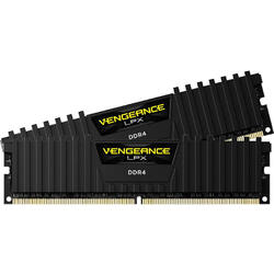 Memorie Corsair Vengeance LPX Black 16GB, DDR4, 3200MHz, CL16, Dual Channel Kit