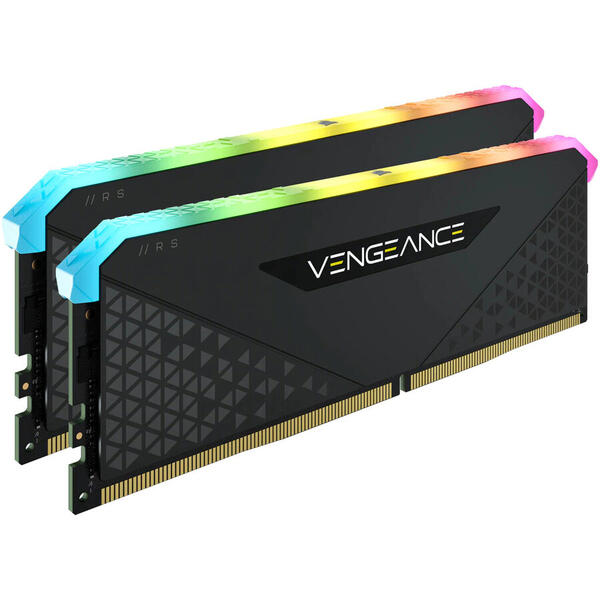 Memorie CORSAIR Vengeance RGB, 32GB (2x16GB) DDR4, 3200MHz CL16