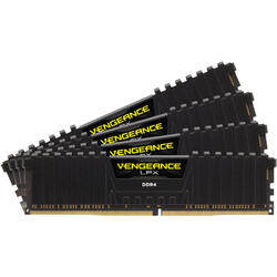Memorie Corsair Vengeance LPX Black 32GB, DDR4, 3600MHz, CL18, Quad Channel Kit