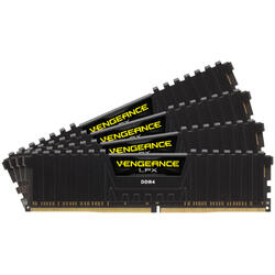 Memorie Corsair Vengeance LPX Black 64GB, DDR4, 2400MHz, CL14, Quad Channel Kit CMK64GX4M4A2400C14