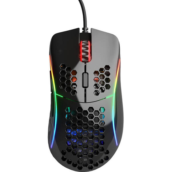 Glorious PC Gaming Race Mouse gaming Glorious Model D, Ultrausor 69g, Negru Gloss