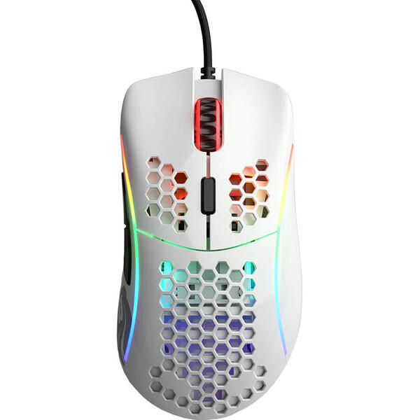 Glorious PC Gaming Race Mouse gaming Glorious Model D, Ultrausor 69g, Alb Gloss