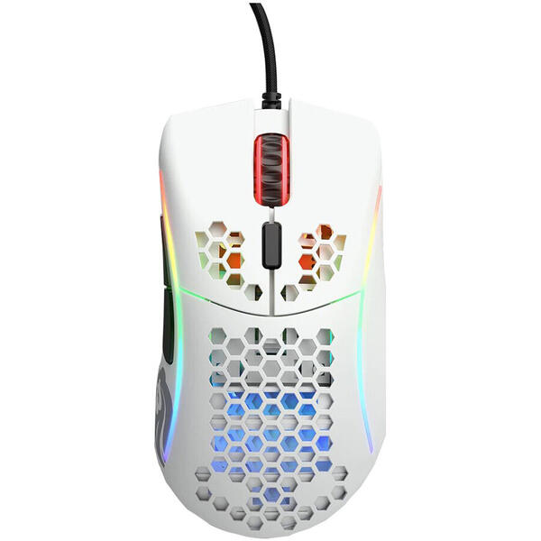 Glorious PC Gaming Race Mouse gaming Glorious Model D Minus, Ultrausor 61g, Alb Mat