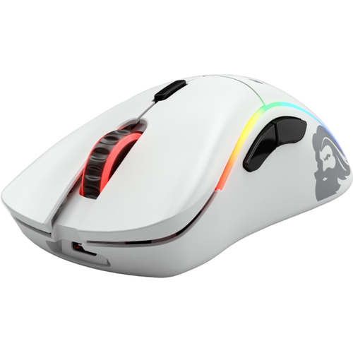 Glorious PC Gaming Race Mouse Wireless Gaming Glorious Model D, Iluminare RGB, USB (Alb)