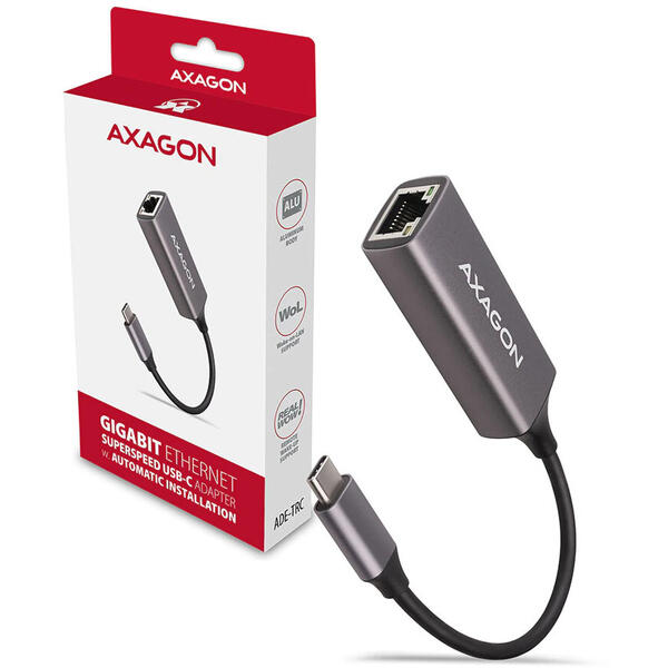 Adaptor AXAGON ADE-TRC USB 3.2 Gen 1 tip USB-C - Gigabit Ethernet