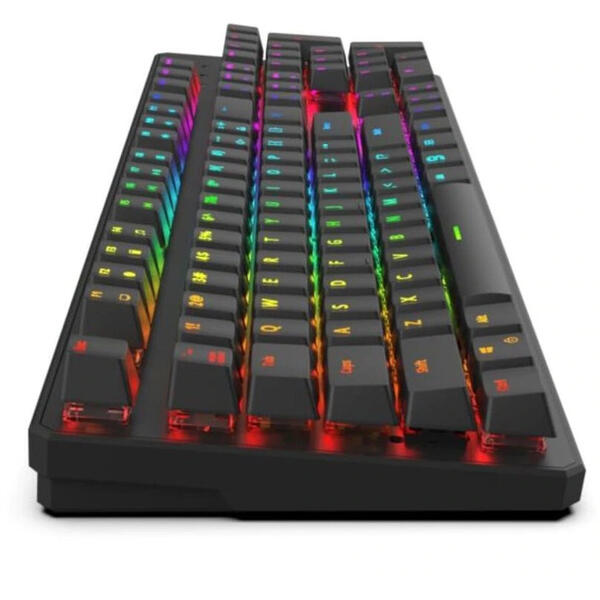 Tastatura gaming mecanica SPC Gear GK540 Magna, iluminare RGB, software macro, switch Kailh Brown, Negru