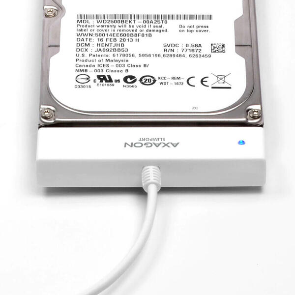 Rack extern Axagon ADSA-1S, USB 2.0, compatibil 2.5 inch SATA HDD/SSD, 3 Gbit/s, Alb