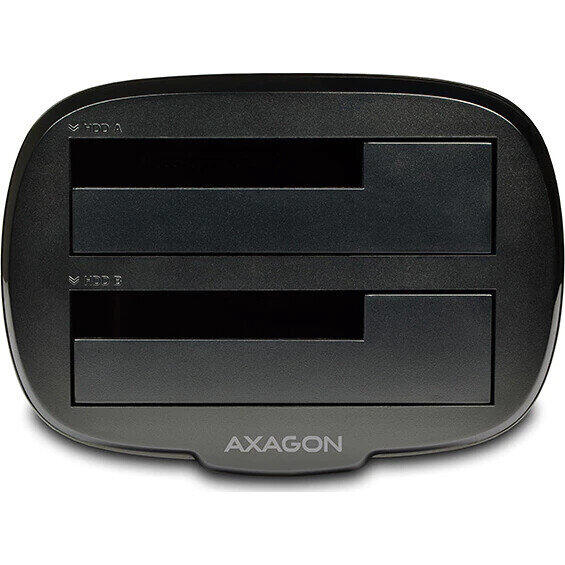 Docking Station Dual Axagon ADSA-ST, USB 3.0, compatibil 2.5/3.5 inch SATA HDD/SSD, Functie de clonare, Negru