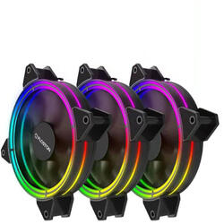 Ventilator Floston Halo RGB Rainbow Three Fan Pack, 120mm, PWM
