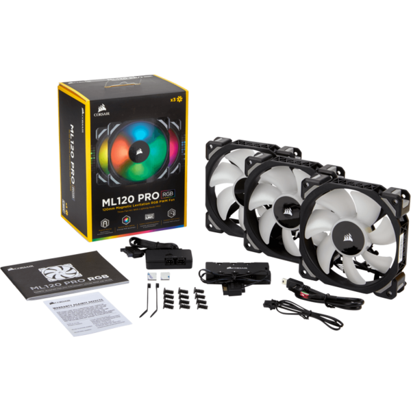 Ventilator / radiator Corsair ML Pro RGB 120 Three Fan Kit