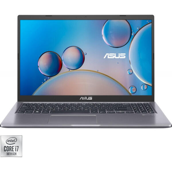 Laptop ASUS 15.6'' X515JA, FHD, Procesor Intel® Core™ i7-1065G7 (8M Cache, up to 3.90 GHz), 8GB DDR4, 512GB SSD, Intel Iris Plus, No OS, Slate Grey