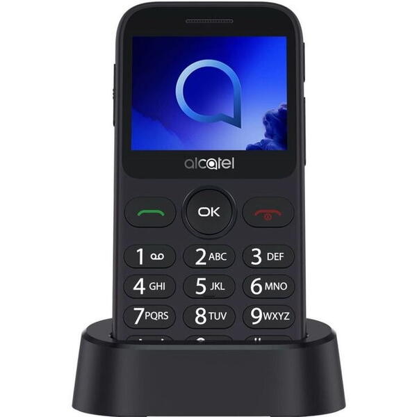 Telefon mobil Alcatel 2019G, Ecran TN 2.4", 2 MP, Bluetooth, Single Sim, 2G, Gri