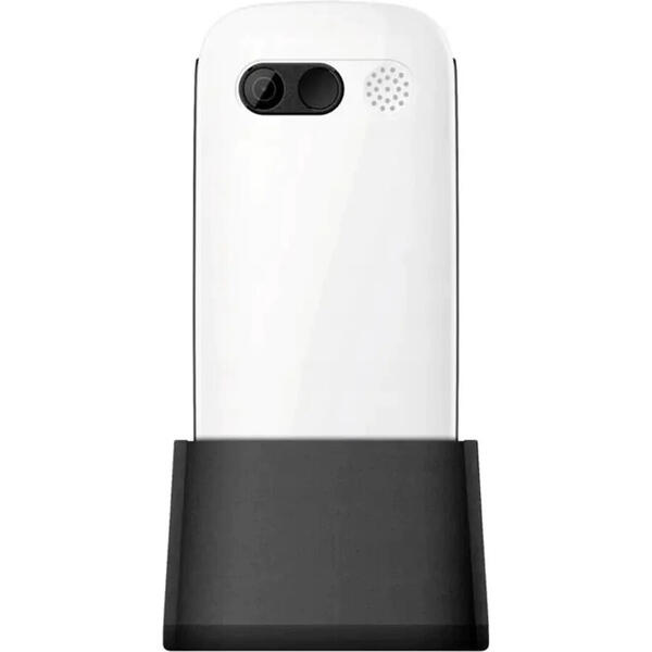 Telefon mobil MaxCom MM471, Dual SIM, White + stand incarcare