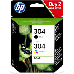 HP Cartus Imprimanta 304 2-pack Black/Tri-color Original