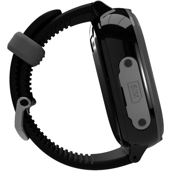 MyKi Smartwatch Watch 4 Lite cu tripla localizare (LBS, GPS, Wi-Fi), impermeabil, Negru