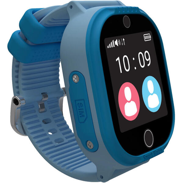 MyKi Smartwatch Watch 4 Lite cu tripla localizare (LBS, GPS, Wi-Fi), impermeabil, Albastru