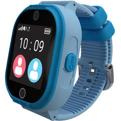 Smartwatch Watch 4 Lite cu tripla localizare (LBS, GPS, Wi-Fi), impermeabil, Albastru