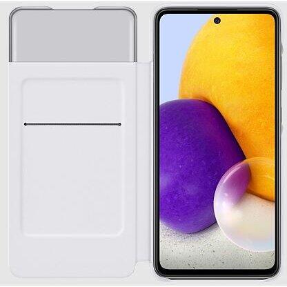 Protectie Smart S View Wallet Cover EF-EA725PWEGEE pentru Samsung Galaxy A72 (Alb)