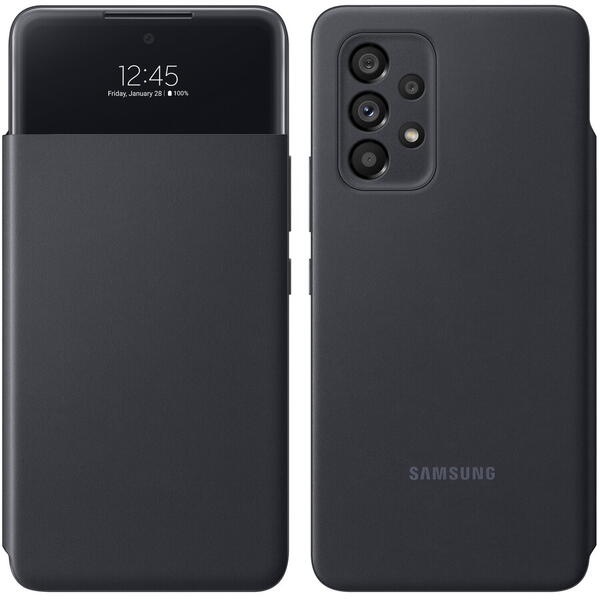 Husa de protectie Samsung S View Wallet Cover pentru Galaxy A53 5G, Black