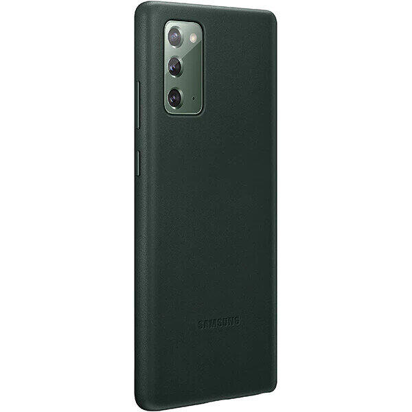 Carcasa Leather Cover pentru SAMSUNG Galaxy Note 20, EF-VN980LGEGEU, piele naturala, Green