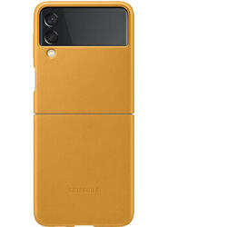 Carcasa pentru SAMSUNG Galaxy Z Flip3, EF-VF711LYEGWW, piele, galben mustar