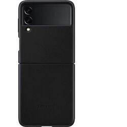 Carcasa pentru SAMSUNG Galaxy Z Flip3, EF-VF711LBEGWW, piele, negru