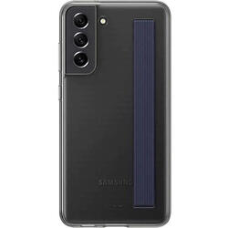 Carcasa Clear Strap Cover pentru SAMSUNG Galaxy S21 FE, EF-XG990CBEGWW, Transparent - Black
