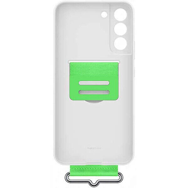 Carcasa Silicon Cover Strap pentru SAMSUNG Galaxy S22 Plus, EF-GS906TWEGWW, White