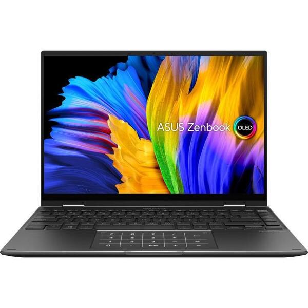 Laptop Asus ZenBook UN5401QA, 14inch 2.8K Touch, AMD Ryzen 7 5800H, RAM 16GB, SSD 1TB, Windows 11 Pro, Negru