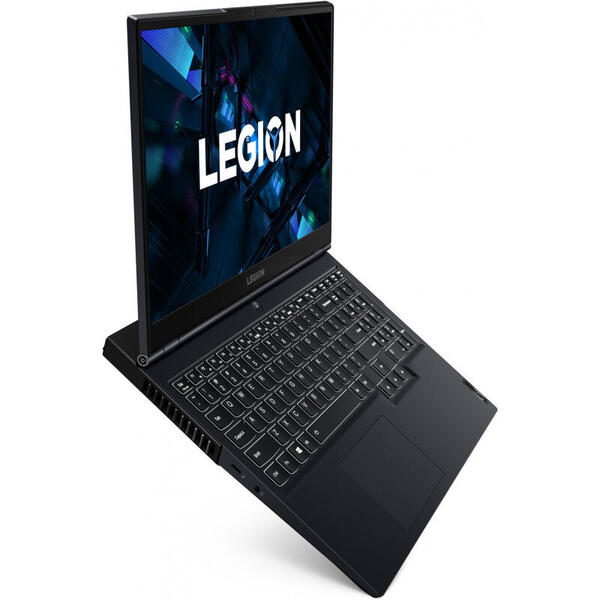 Laptop Lenovo Gaming 15.6'' Legion 5 15ITH6H, FHD IPS 165Hz G-Sync, Procesor Intel® Core™ i5-11400H (12M Cache, up to 4.50 GHz), 16GB DDR4, 512GB SSD, GeForce RTX 3060 6GB, No OS, Phantom Blue