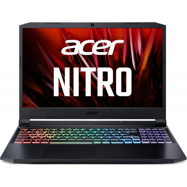 Laptop Acer Gaming 15.6'' Nitro 5 AN515-45, FHD IPS 144Hz, Procesor AMD Ryzen™ 5 5600H (16M Cache, up to 4.2 GHz), 16GB DDR4, 512GB SSD, GeForce RTX 3060 6GB, No OS, Black