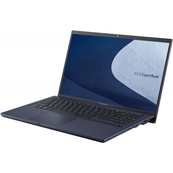 Ultrabook ASUS 15.6'' ExpertBook B1 B1500CEAE, FHD, Procesor Intel® Core™ i5-1135G7 (8M Cache, up to 4.20 GHz), 8GB DDR4, 512GB SSD, Intel Iris Xe, No OS, Star Black