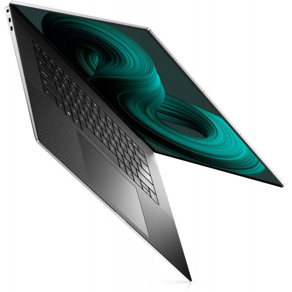 Ultrabook DELL 17'' XPS 17 9710, UHD+ InfinityEdge Touch, Procesor Intel® Core™ i9-11900H (24M Cache, up to 4.80 GHz), 32GB DDR4, 1TB SSD, GeForce RTX 3060 6GB, Win 11 Pro, Platinum Silver, 3Yr BOS