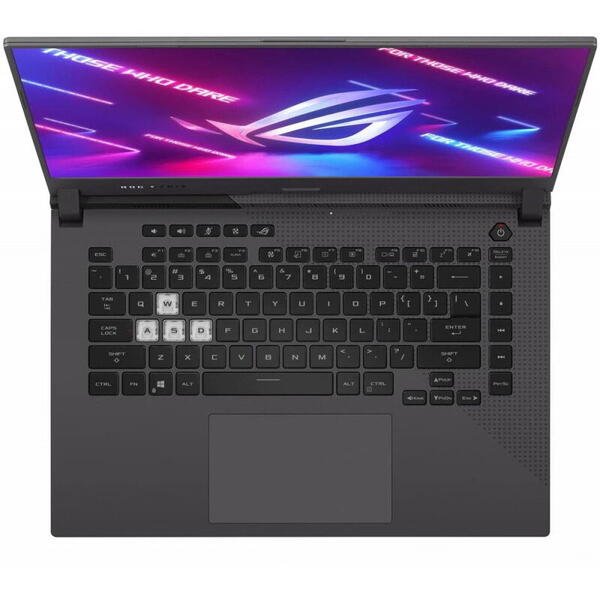 Laptop ASUS Gaming 15.6'' ROG Strix G15 G513IE, FHD 144Hz, Procesor AMD Ryzen™ 7 4800H (8M Cache, up to 4.2 GHz), 8GB DDR4, 512GB SSD, GeForce RTX 3050 Ti 4GB, No OS, Eclipse Gray
