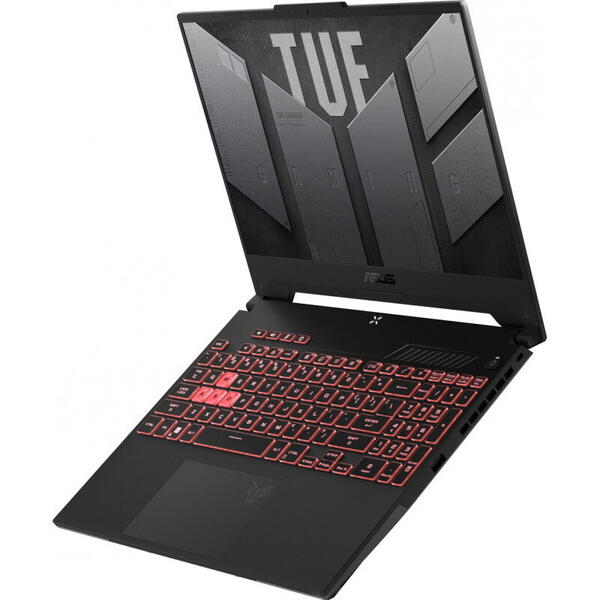 Laptop ASUS Gaming 15.6'' TUF A15 FA507RM, QHD 165Hz, Procesor AMD Ryzen™ 7 6800H (16M Cache, up to 4.7 GHz), 16GB DDR5, 1TB SSD, GeForce RTX 3060 6GB, No OS, Jaeger Gray