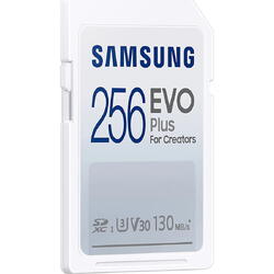 Card SDXC Samsung EVO Plus for Creators R130, 256GB, UHS-I U3, Clasa 10