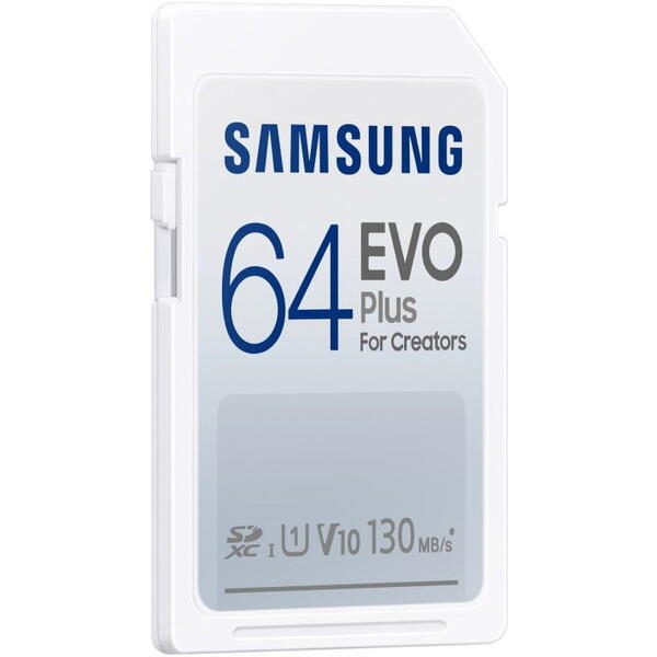 Card Samsung EVO Plus for Creators R130 SDXC 64GB UHS-I U1 Clasa 10