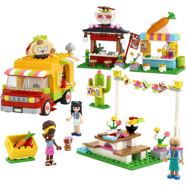 LEGO® Friends - Piata cu mancare stradala 41701, 592 piese