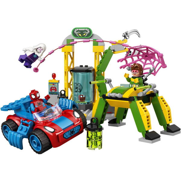LEGO® Super Heroes - Spidey si prietenii lui uimitori Omul paianjen la laboratorul lui Doc Ock 10783, 131 piese