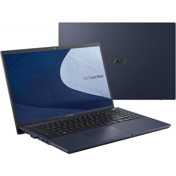 Ultrabook ASUS 15.6'' ExpertBook B1 B1500CEAE, FHD, Procesor Intel® Core™ i3-1115G4 (6M Cache, up to 4.10 GHz), 8GB DDR4, 256GB SSD, GMA UHD, No OS, Star Black