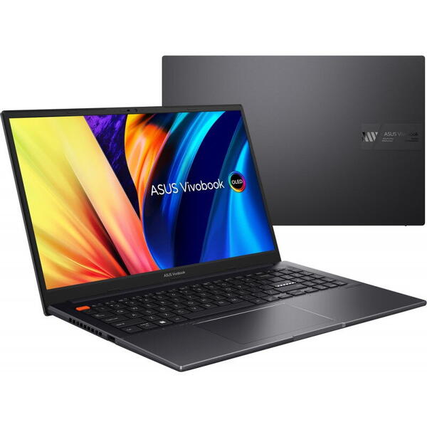 Laptop ASUS 15.6'' Vivobook S 15 OLED M3502QA, 2.8K 120Hz, Procesor AMD Ryzen™ 7 5800H (16M Cache, up to 4.4 GHz), 16GB DDR4, 1TB SSD, Radeon, No OS, Indie Black