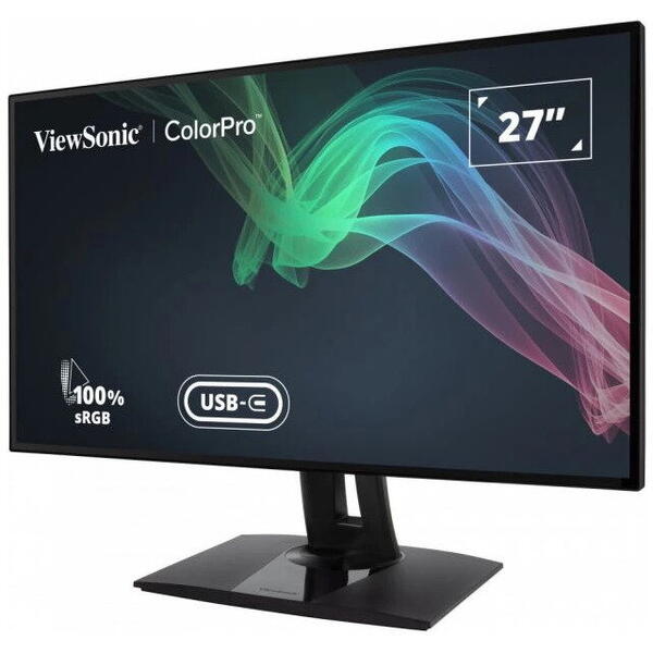 Monitor LED ViewSonic ColorPro VP2768A-4K 27 inch UHD IPS 6 ms 60 Hz USB-C, Negru