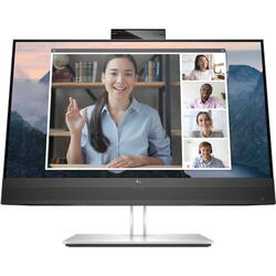 Monitor LED HP E24mv G4 23.8 inch FHD IPS 5 ms 60 Hz Webcam, Negru