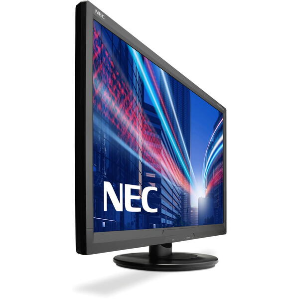 Monitor LED NEC AccuSync 24", Full HD, DVI, VGA, AS242W, Negru
